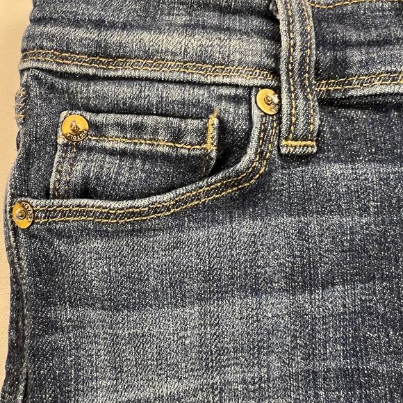 Pistola Tallis Fringe Hem Cropped Lower Mid Rise Medium Wash Jeans Size 24 - Picture 7 of 12